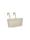 Butlers Ζαρντινιέρα Μεταλλική Μπεζ 33x15.5x14εκ.