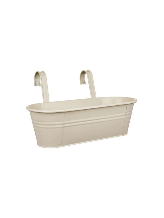 Butlers Blumenkasten Metallisch Beige 50x20x15cm.