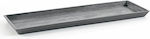 Ecopots 74.013.45G Rectangular Plate Planter Gray 47x19cm