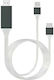 Factory Type-C HDMI 1.4 High Speed 1080p 120Hz Cable HDMI male - USB-A male / USB-C male 2m Λευκό