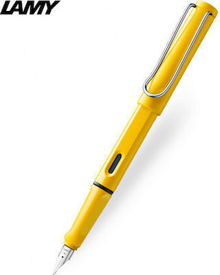 Lamy Safari Writing Pen Fine Yellow made of Plastic with Blue Ink