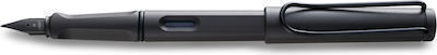 Lamy Safari 017 Πένα Γραφής Broad Μαύρη από Πλαστικό με Μπλε Μελάνι