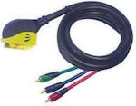 Topelcom Καλώδιο Scart male - Component male 1.5m Μαύρο 01.079.0055
