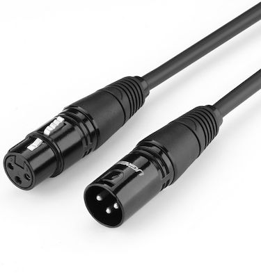 Cable XLR female / XLR male - XLR female Μαύρο 2m (AV130)
