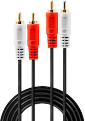 Lindy 35661 2x RCA male - 2x RCA male 2m Lindy 35661 2x RCA male - 2x RCA male 2m