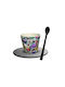 Total Gift Tasse Kaffee Kunststoff Mehrfarbig 90ml