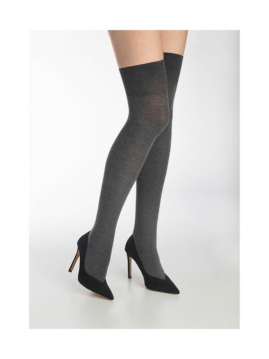 Marilyn Women's High Socks Gray