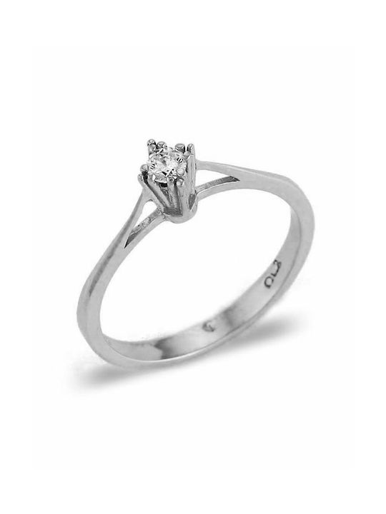 Paraxenies Single Stone from White Gold 14K