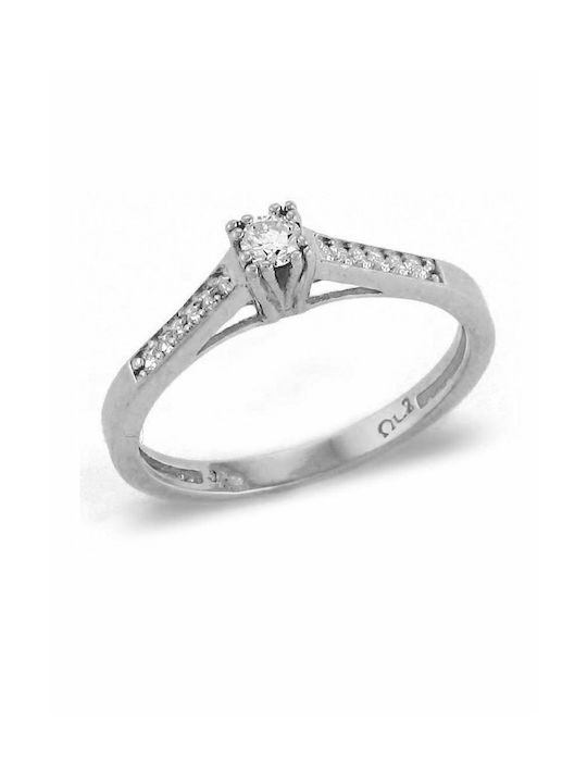 Paraxenies Single Stone from White Gold 14K