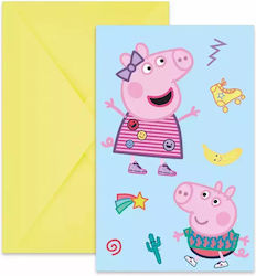 Procos Invitations Peppa Pig 6pcs 94113