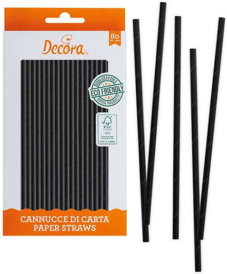Decora Paie De hârtie Negre 80buc