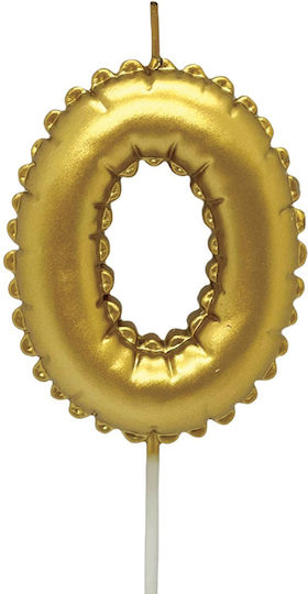 Kardasis Geburtstagskerze Nummer "0" in Gold Farbe 557-0