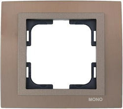 Mono Electric Switch Frame 1 Position in Bronze Color 500-004300160