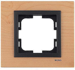 Mono Electric Switch Frame 1 Position Vertical and Horizontal Installation in Brown Color 500-008520160