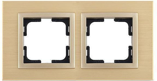 Mono Electric Πλαίσιο Διακόπτη 2 Θέσεων σε Χρυσό Χρώμα 500-005830161