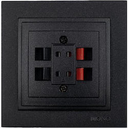 Mono Electric Despina Steckdose Redner in Schwarz Farbe 505-002005142