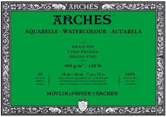 Arches Μπλοκ Ακουαρέλας cold pressed No3 25x35cm 20 Φύλλα