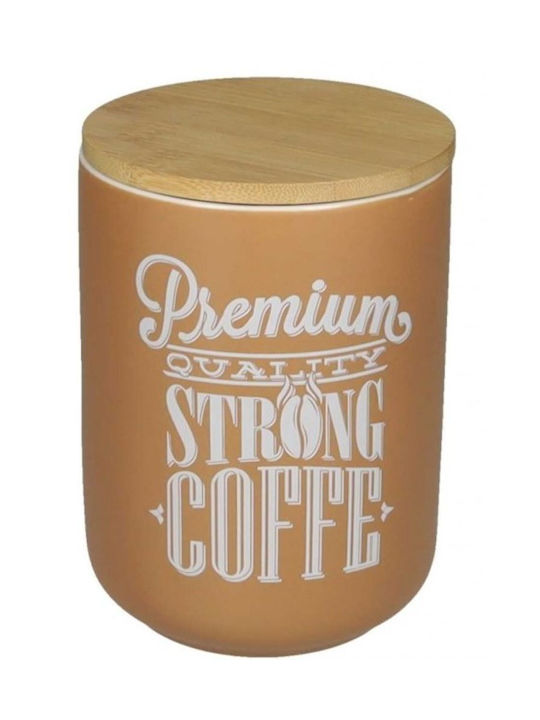 Brandani Porcelain Coffee / Sugar Jar with Lid Brown 650ml 1 Piece
