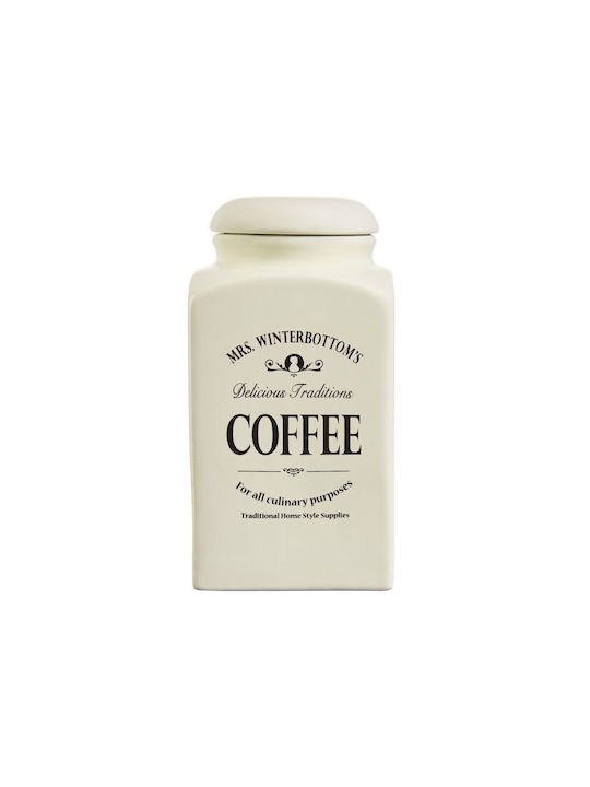 Butlers Vase Kaffee mit Deckel Keramik Braun 1300ml