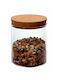 Dream House Store General Use Vase with Cork Glass Transparent 10x13x13cm 1 Piece