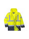 Portwest Work Jackets Reflective with Hood Yellow