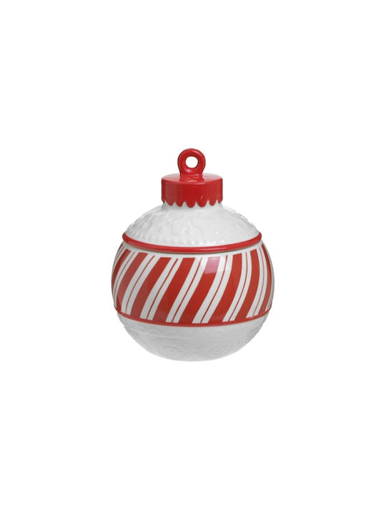 Inart Christmas Ceramic Cookie Jar Ornament H16xD16cm