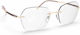 Silhouette Damen Metallischer Brillengestell Schmetterling Gold 5540 IN 3530