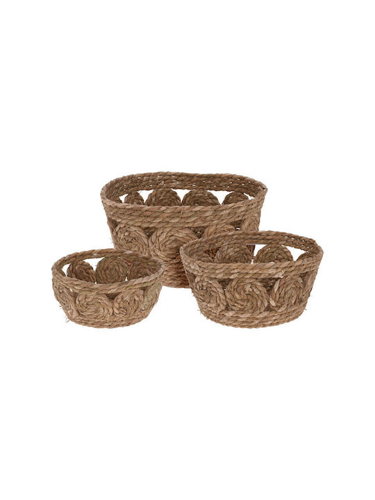 Wicker Decorative Baskets Set 3pcs