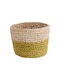 Butlers Coș decorativ Din paie Yellow 7.5x7.5buc