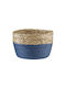 Butlers Coș decorativ Din paie Blue 27x27buc