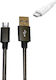 Chengxin Braided USB 2.0 spre micro USB Cablu Negru 1m (09351) 1buc