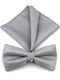 Legend Accessories Комплект Папионка с кърпа Сребрист
