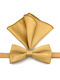 Legend Accessories Bow Tie Set with Pochette Gold