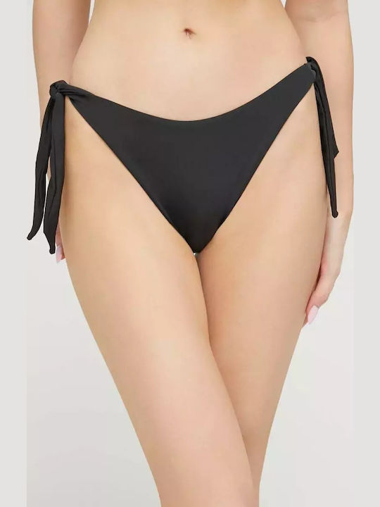 Fiocchi Bikini Slip με Κορδονάκια Μαύρο