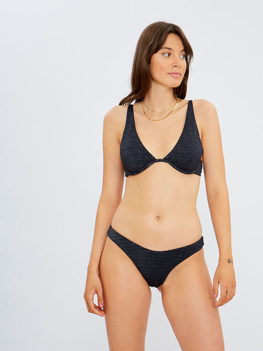 Pretty Me Underwire Triangle Bikini Top IRO Black