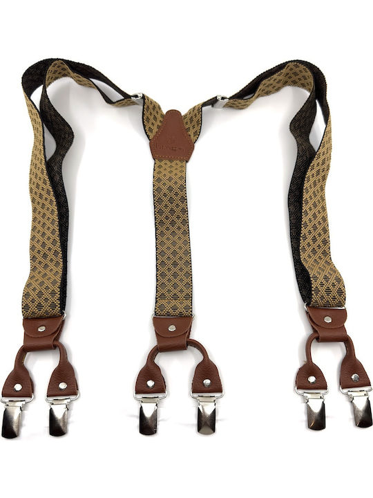 Legend Accessories Тиранти Отпечатани Кафяв