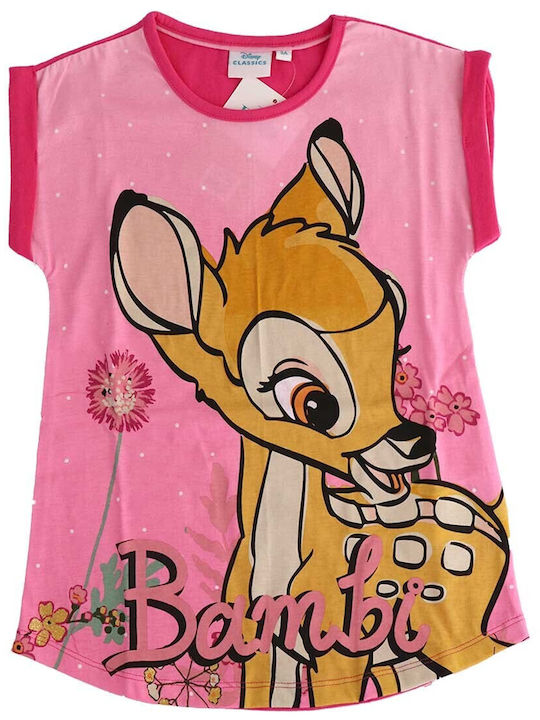 Disney Kids Cotton Nightdress Fuchsia