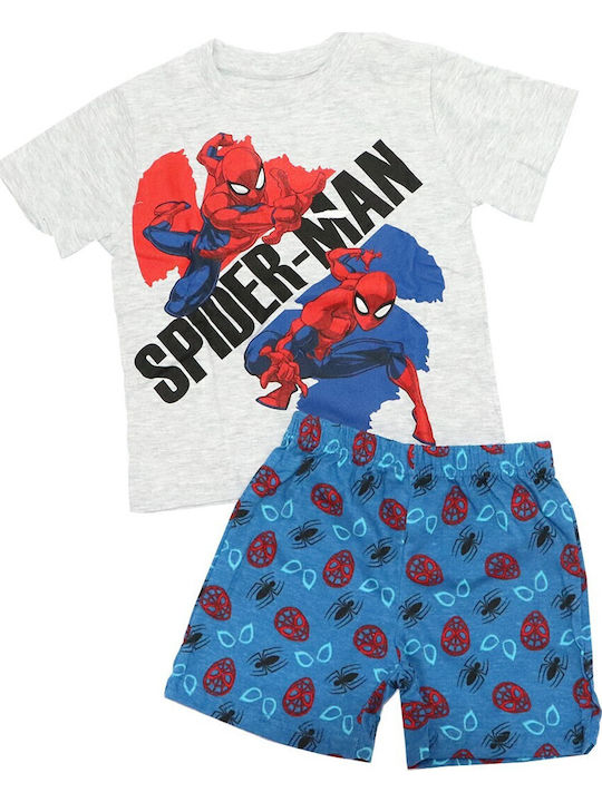 Marvel Kinder Schlafanzug Sommerlich Baumwoll Gray