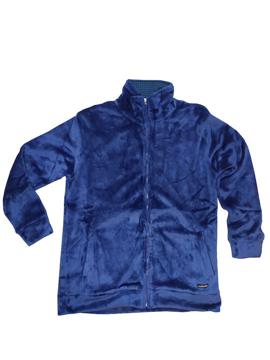 Noidinotte Παιδική Ρόμπα Χειμωνιάτικη Fleece Navy Μπλε