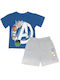 Marvel Set Top & Bottom Kids Summer Pyjamas Blue