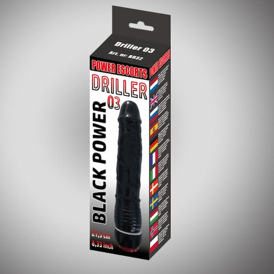 Power Escorts Realistisch Vibrator 21cm Schwarz