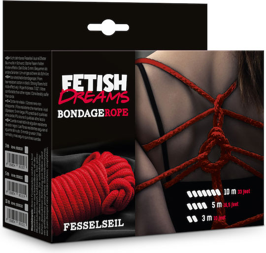 Fetish Dreams Fessel-Seil in Rot Farbe