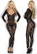 Hot Fantasy Sexy Bodystocking With Open Crotch Black