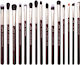 Jessup Beauty Professional Set with Makeup Brushes made of Natural Hair 15pcs