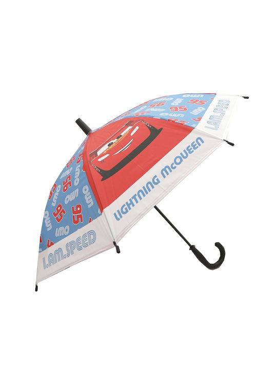 Disney Kids Curved Handle Umbrella with Diameter 75cm Blue