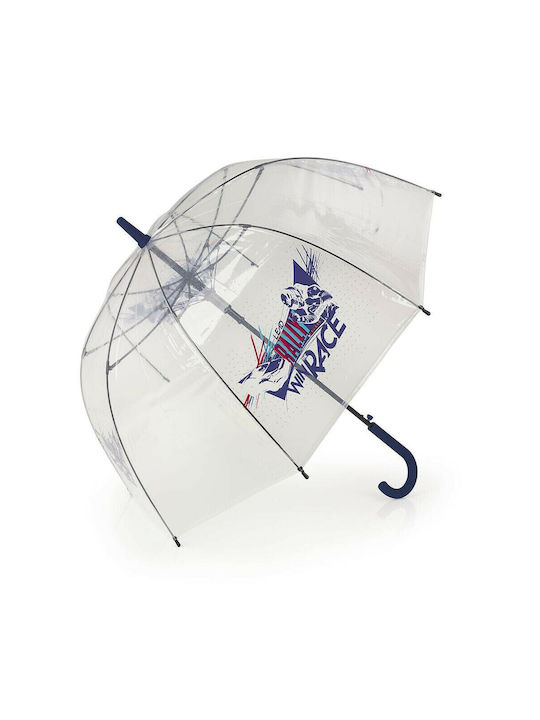 Gabol Kinder Regenschirm Gebogener Handgriff Automatisch Durchsichtig