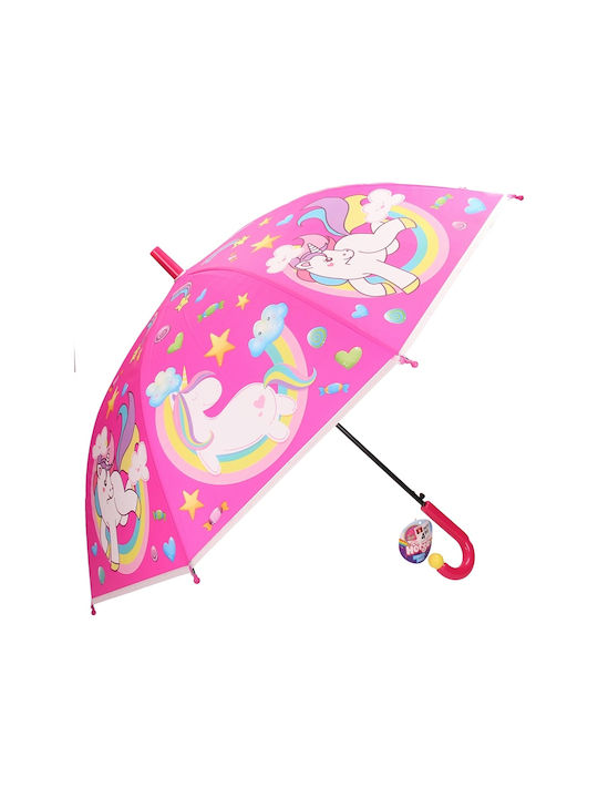 Arditex Kids Curved Handle Umbrella Pink