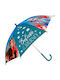Kids Licensing Kinder Regenschirm Gebogener Handgriff Automatisch Blau mit Durchmesser 40cm.