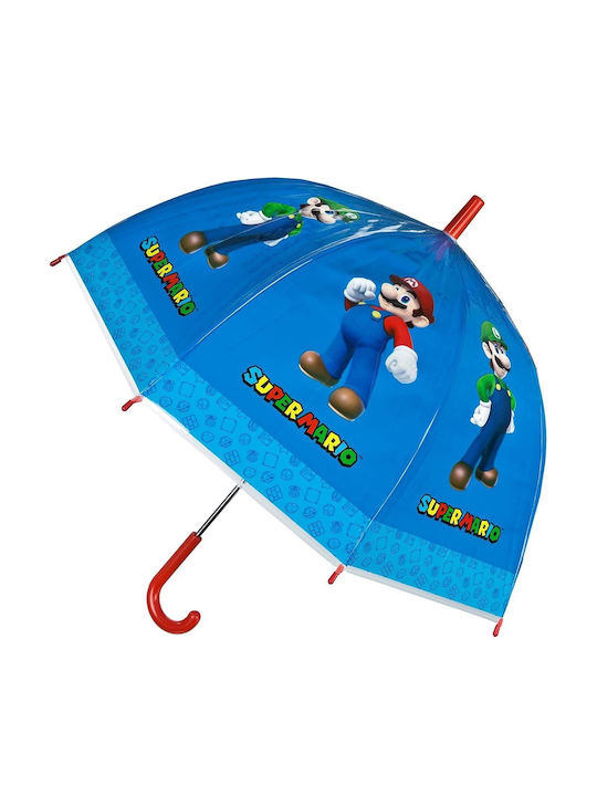 Kids Licensing Kids Curved Handle Umbrella with Diameter 70cm Blue