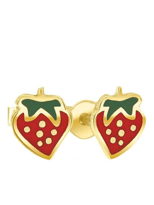 Eforo Gold Studs Kids Earrings 14K